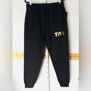 NWT Men’s YRN “Yung Rich Nation” The Migos Joggers Black Gold Logo Size XLarge